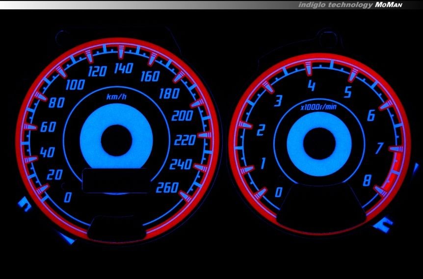 Накладки, що світяться, на панель приладів Subaru Impreza 1996-2000 вар. 2