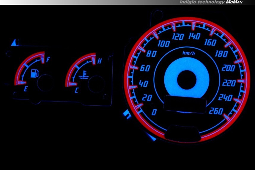 Накладки, що світяться, на панель приладів Subaru Impreza 1996-2000 вар. 2