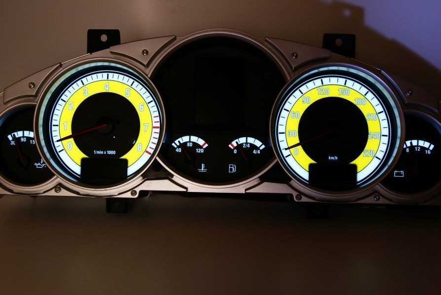 Тюнінгові накладки на шкали приладів Porsche Cayenne 2002-2010 вар. 1