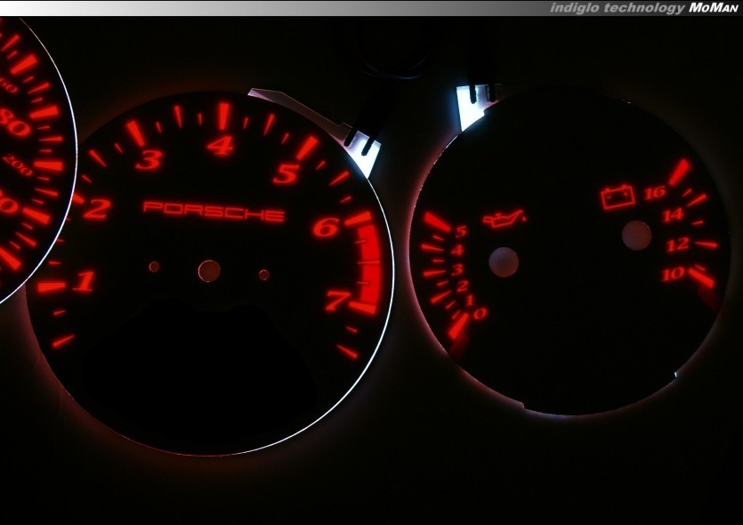 Тюнінг накладки на шкали приладів Porsche 928, 944 вар. 1