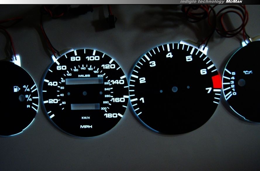 Плазмові накладки в щиток приладів Porsche 928, 944 вар. 2