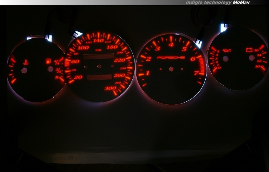Тюнінг накладки на шкали приладів Porsche 928, 944 вар. 1