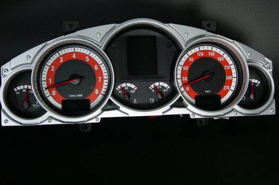 Накладки, що світяться, в щиток приладів Porsche Cayenne 2002-2010 вар. 2