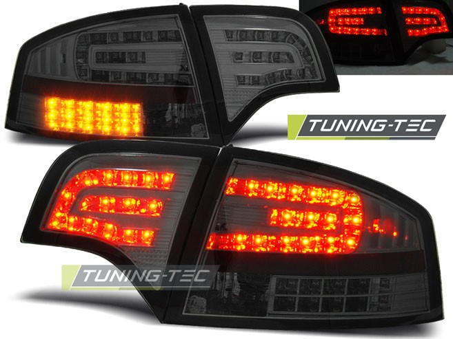 Led ліхтарі тюнінгові задні smoke AUDI A4 B7 sedan