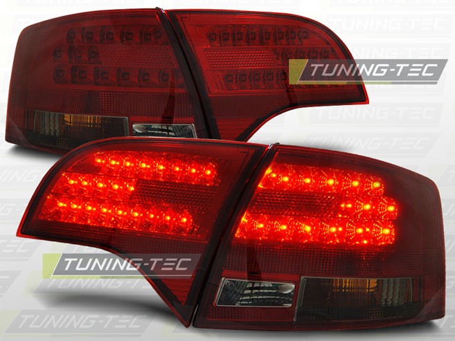 Ліхтарі (стопи) задні діодні AUDI A4 B7 універсал, red smoke