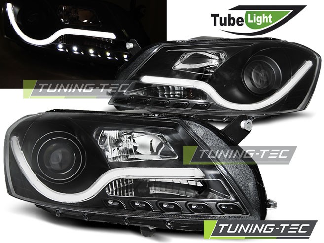 Тюнінгові передні фари VW Passat B7 з LED габаритами