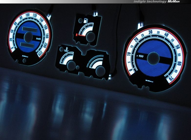 Накладки, що світяться на шкали приладів Renault Clio 1 вер. 1