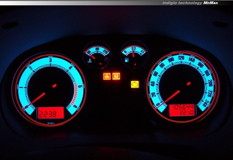 Накладки, що світяться, на шкали приладів Seat Leon/Toledo 1999-2005 вар. 2