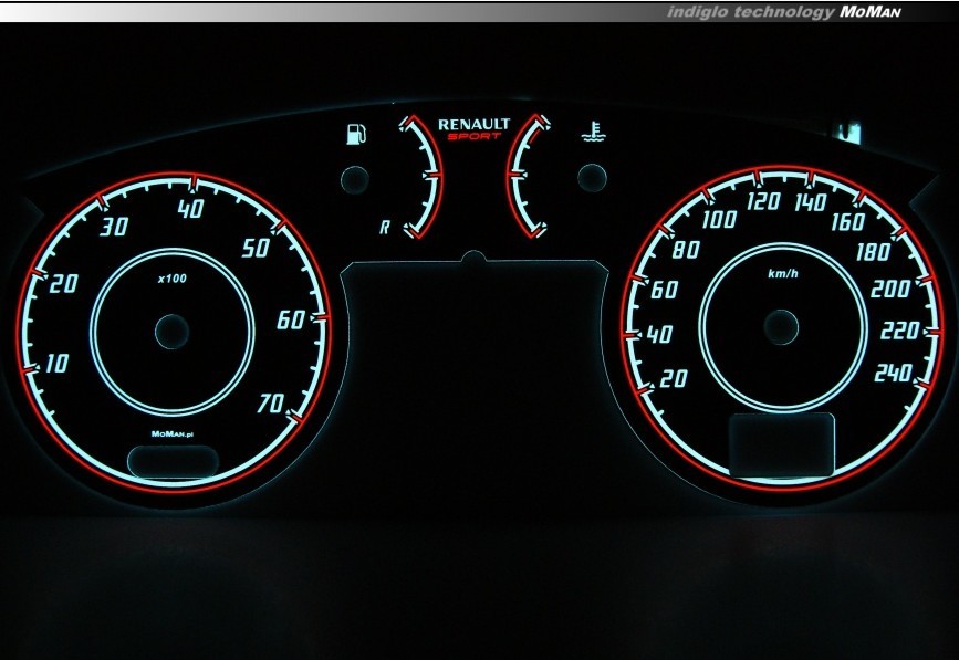 Плазмові накладки на панель приладів Renault Clio 2 вер. 1