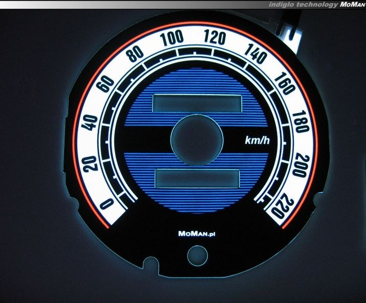 Накладки, що світяться на шкали приладів Renault Clio 1 вер. 1