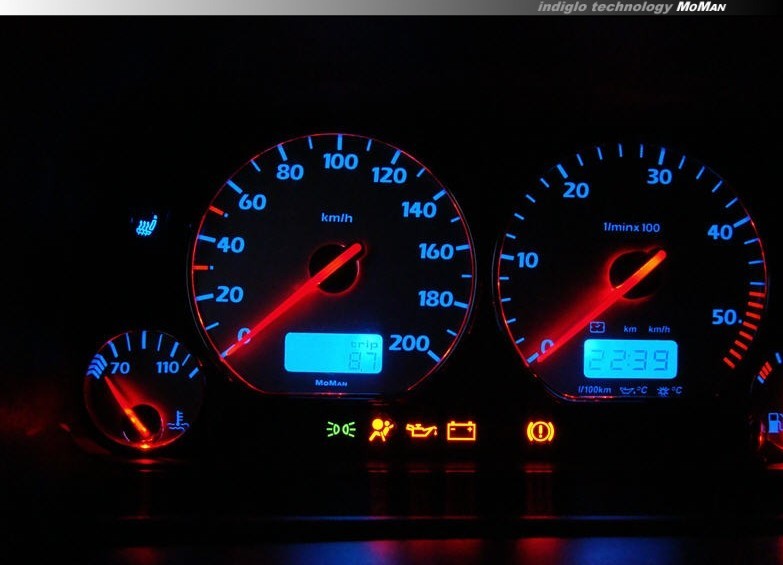 Плазмові вставки в щиток приладів Volkswagen Golf 3, Vento, Jetta 3, Polo 6N вар. 3