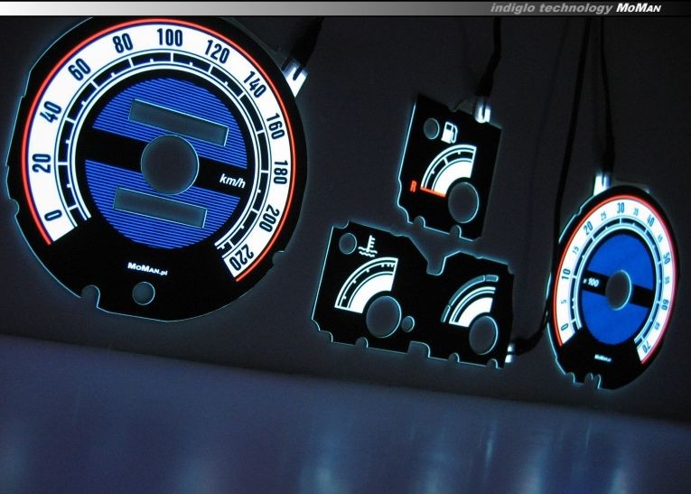 Накладки, що світяться на шкали приладів Renault Clio 1 вер. 1