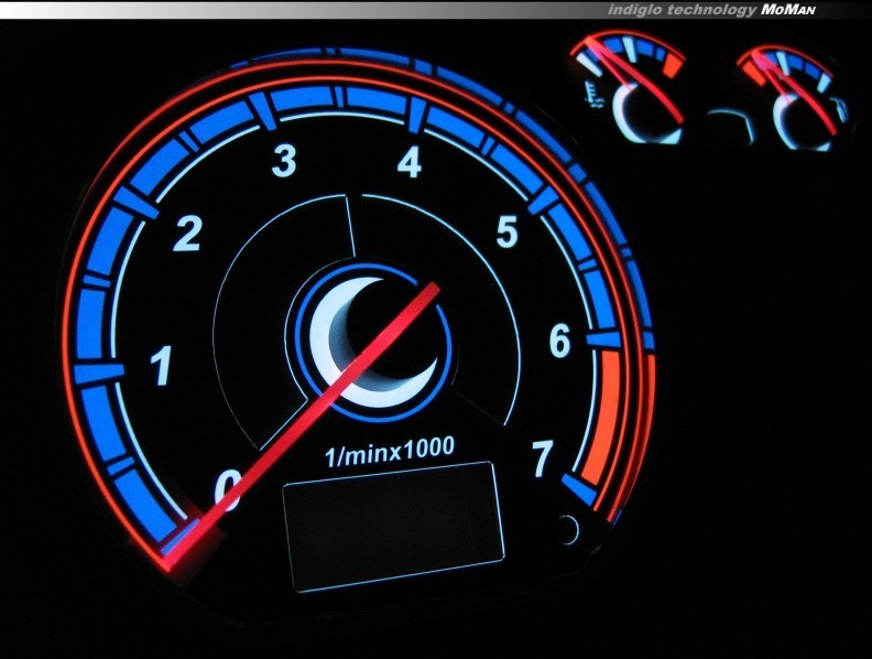 Накладки, що світяться, на шкали приладів Skoda Fabia 1