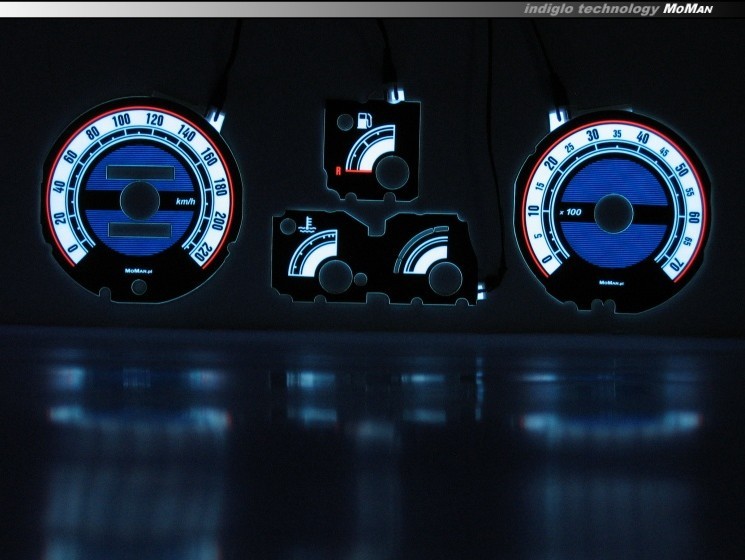Накладки, що світяться на шкали приладів Renault Clio 1 вер. 1