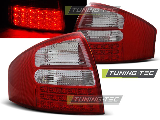 Тюнінгова оптика red white (ліхтарі задні) AUDI A6 C5 седан