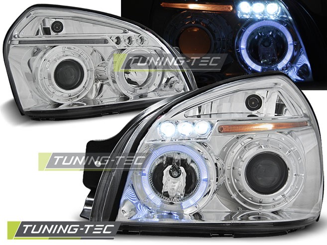 Хром фары передние с кольцами HYUNDAI TUCSON 04-10
