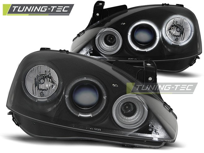 Передні тюнінгові фари OPEL CORSA C angel eyes