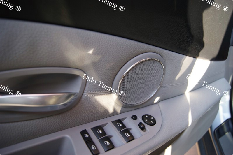 Хромовані кільця на колонки в дверях BMW E60 / E61 FL поліровані