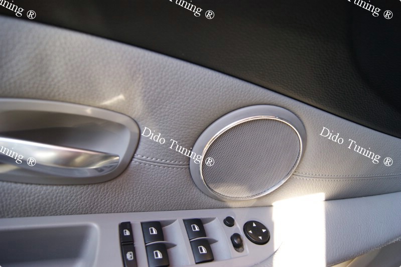 Хромовані кільця на колонки в дверях BMW E60 / E61 FL поліровані