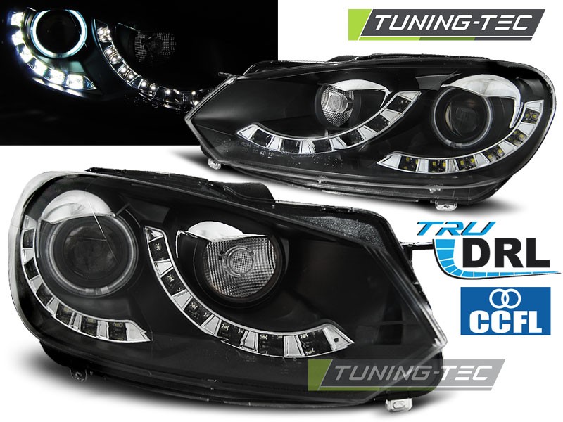 Тюнинг фары передние VOLKSWAGEN GOLF 6 с DRL