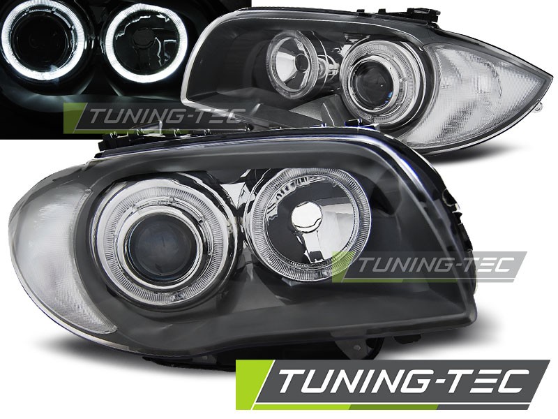 Сірі фари передні BMW E87/E81/E82/E88 з led кільцями