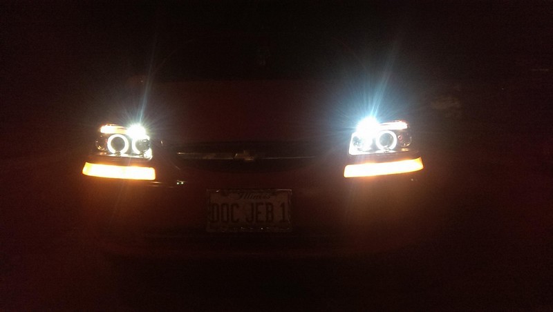 Чорні тюнінг передні фари CHEVROLET AVEO