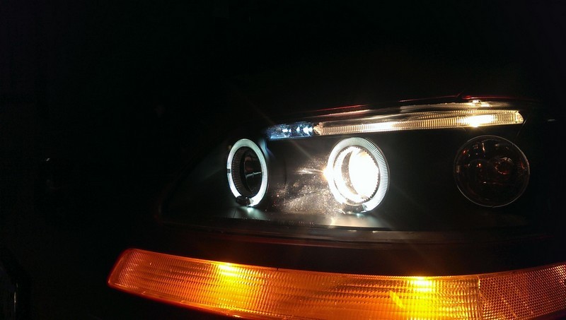 Чорні тюнінг передні фари CHEVROLET AVEO