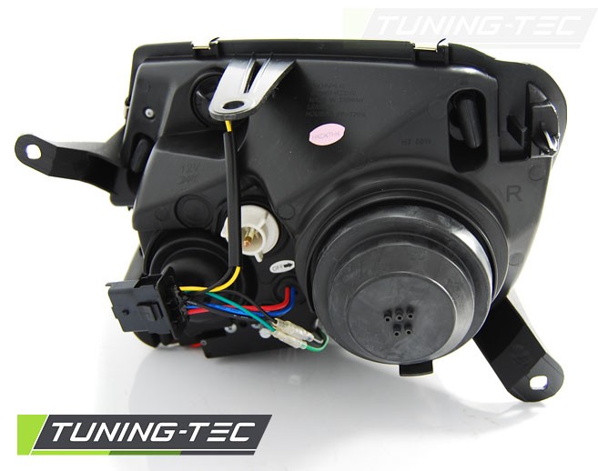 Чорні тюнінг передні фари DACIA DUSTER 10-14