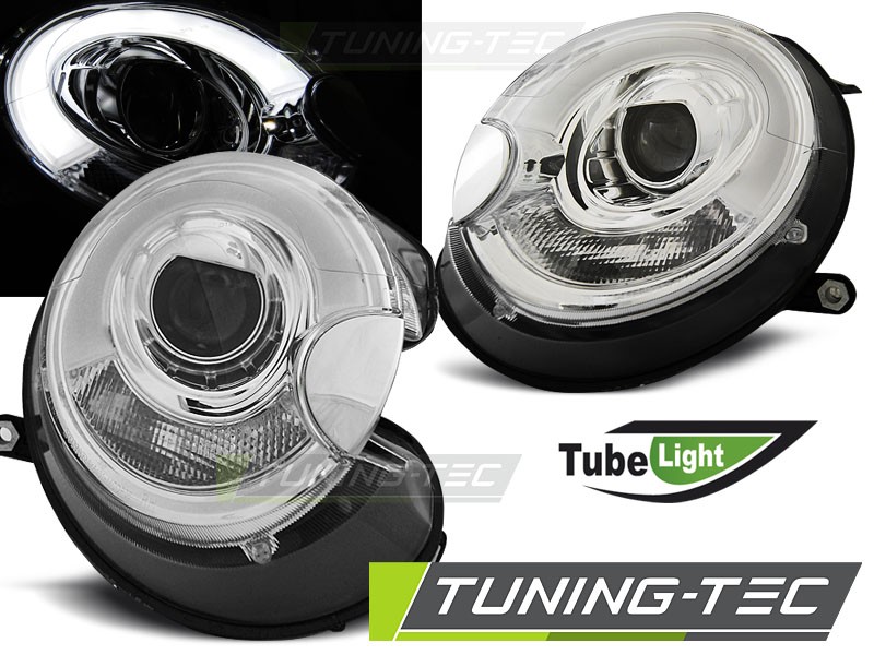Тюнінг передні фари MINI COOPER R55, R56, R57, R58, R59 з діодами TUBE LIGHT
