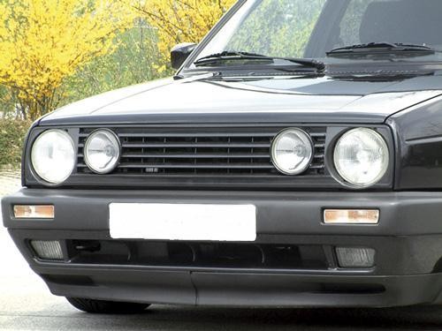 Решітка радіатора без логотипу VW Golf 2 чорна (4 фари)