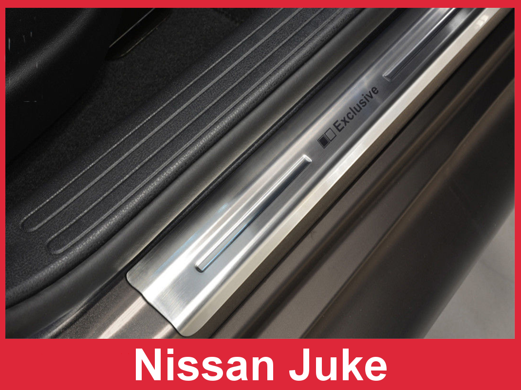 Накладки на пороги з нержавіючої сталі Nissan Juke (матові)
