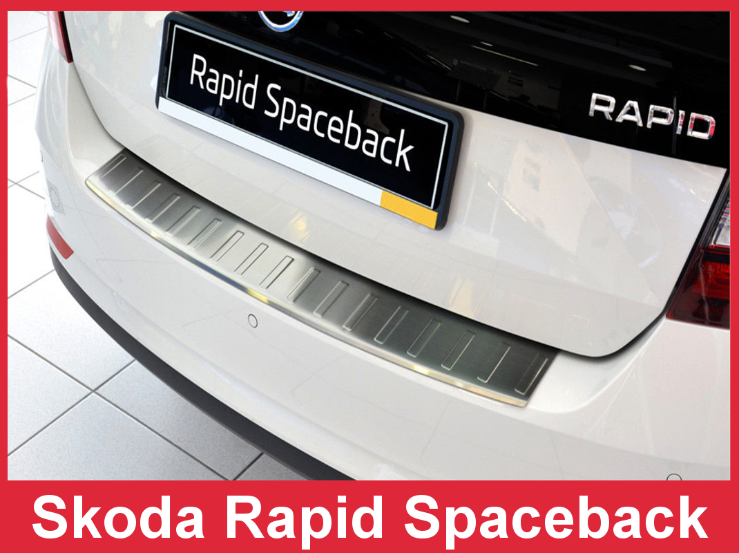 Захисна накладка на задній бампер Skoda Rapid Spaceback