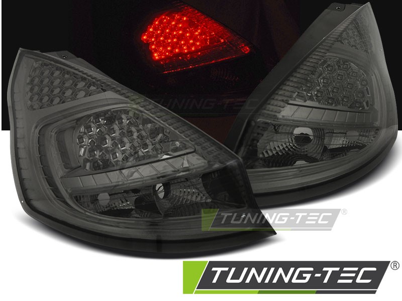 Тонированные фонари задние с диодами FORD FIESTA MK7 08-12 HB