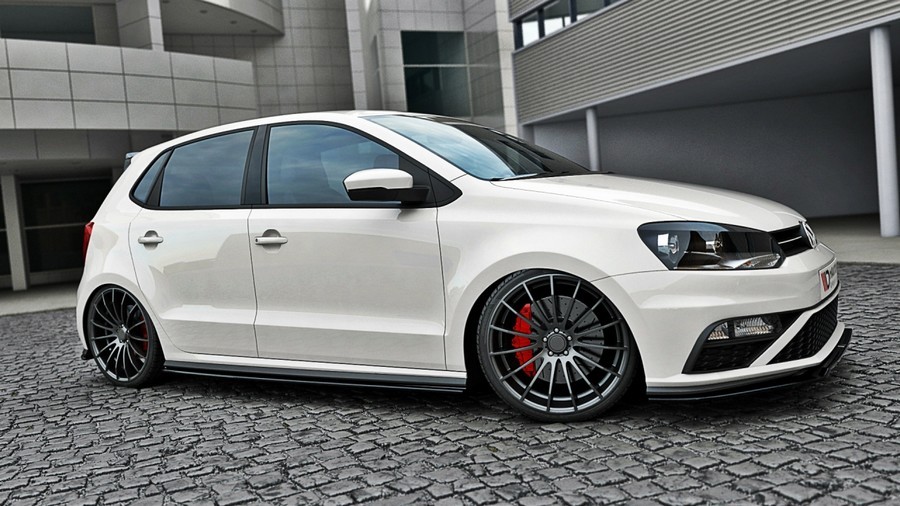 Боковые накладки под пороги Volkswagen Polo mk5 версия GTI 