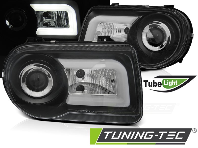 Чорні діодні фари передні Tube Light CHRYSLER 300C