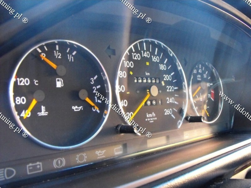 Хром кільця в щиток приладів Mercedes W124/W126