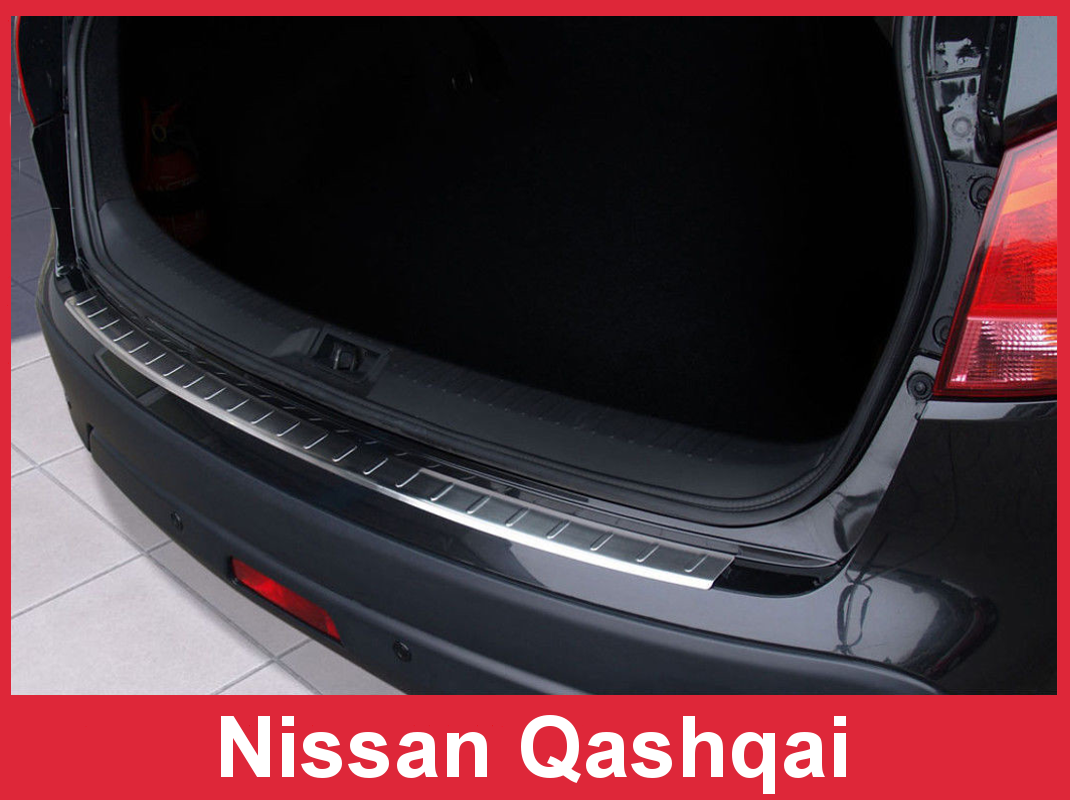 Накладка на бампер із загином та ребрами Nissan Qashqai