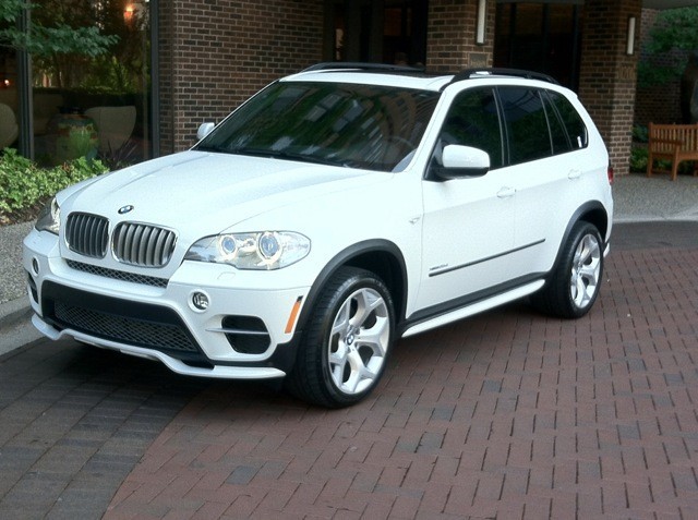 Накладка на передний бампер BMW X5 E70 LCI в стиле Aero