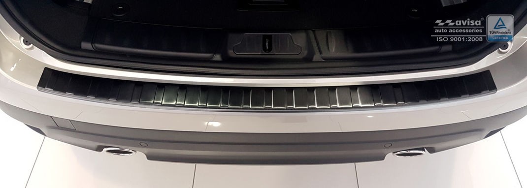 Накладка на бампер із загином та ребрами Jaguar F-Pace (чорна)