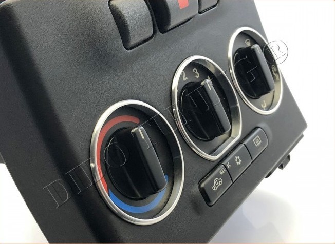 Хромовані кільця на ручки пічки Opel Zafira A