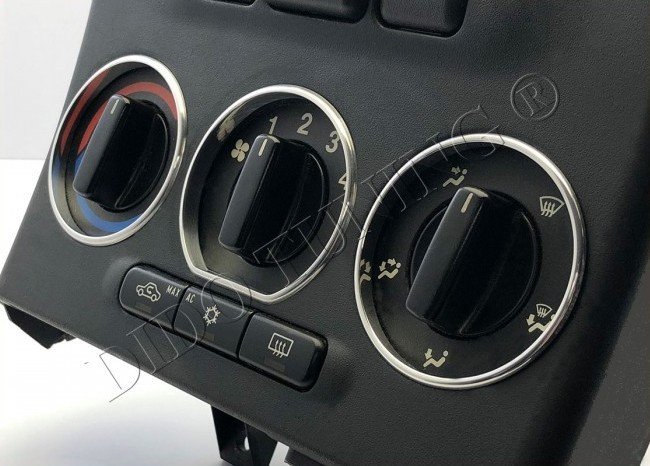 Хромовані кільця на ручки пічки Opel Zafira A