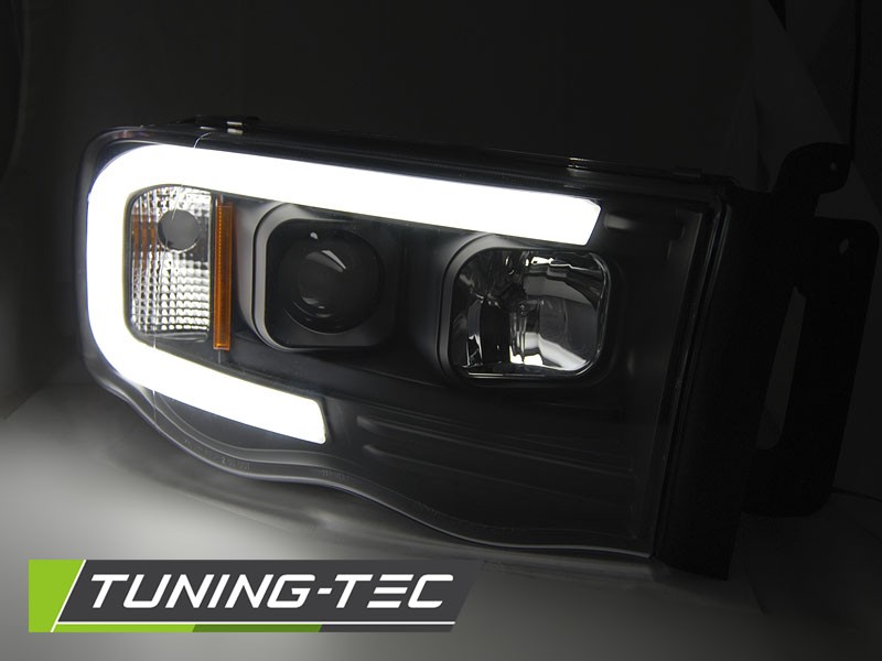Тюніг фари tube light передні Dodge Ram чорні