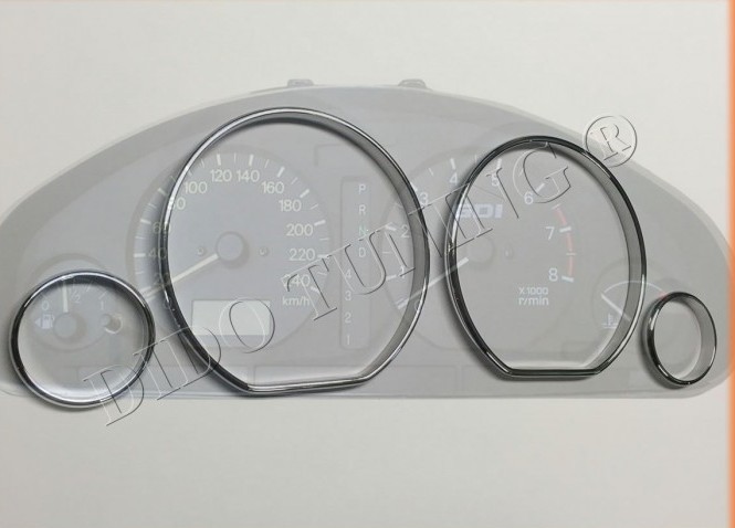 Хром кільця в щиток приладів Mitsubishi Carisma / Space Star