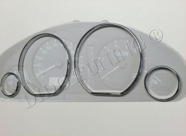 Хром кільця в щиток приладів Mitsubishi Carisma / Space Star