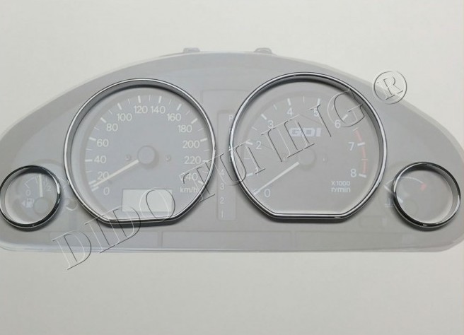 Хром кільця в щиток приладів Mitsubishi Carisma / Space Star