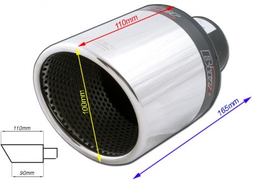 Насадка глушника Buzzer ZZ102X кругла 100 мм