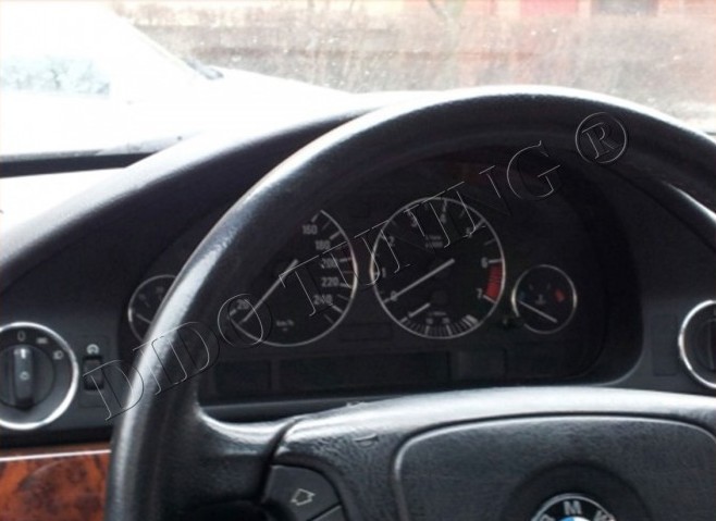 Кільця на перемикачі світла BMW 5 E39 (глянсові)