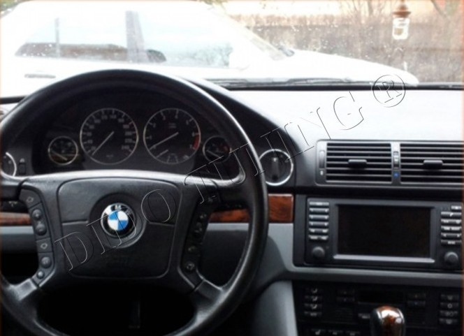 Кільця на перемикачі світла BMW 5 E39 (глянсові)