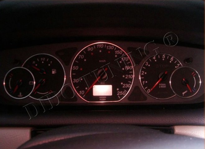 Хромовані кільця у щиток приладів Citroen С5