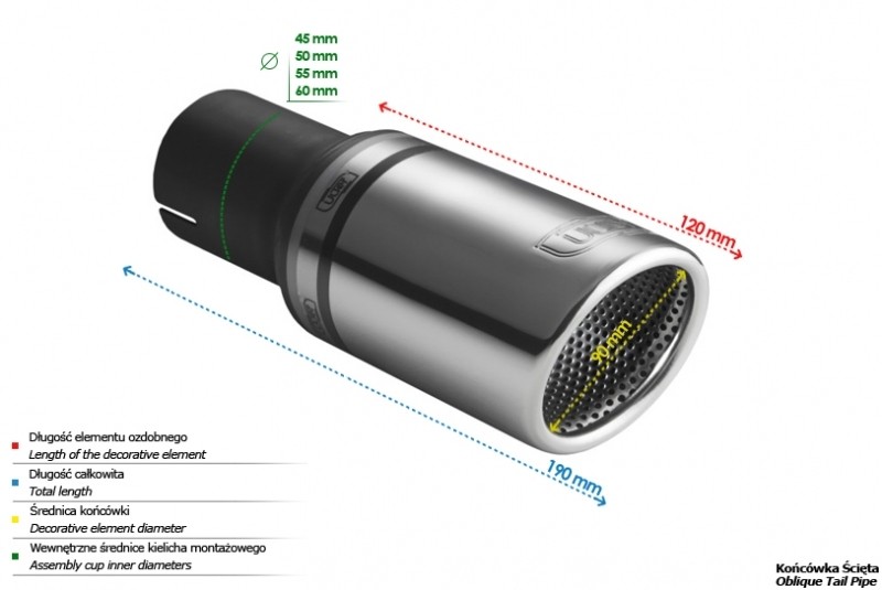 Насадка на глушник Ulter N1-90RS універсальна діаметром 90 мм.